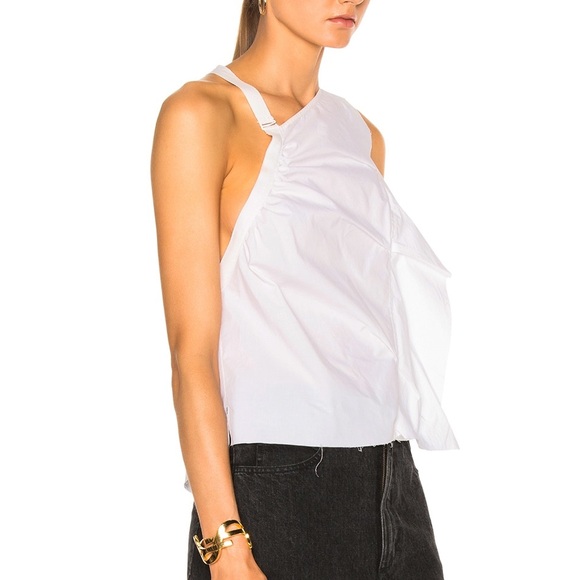 Rachel Comey white asymmetrical teaser tank top blouse size 0 XS - Picture 1 of 9